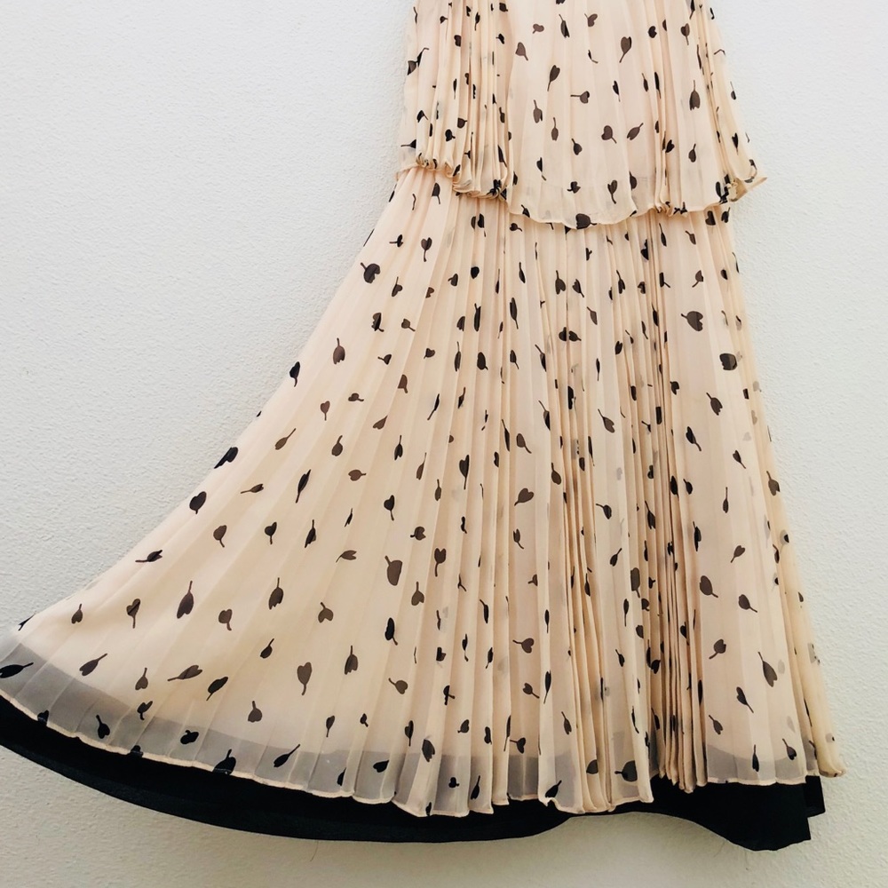 Halston Heritage Pleated Cocktail Dress Size XS